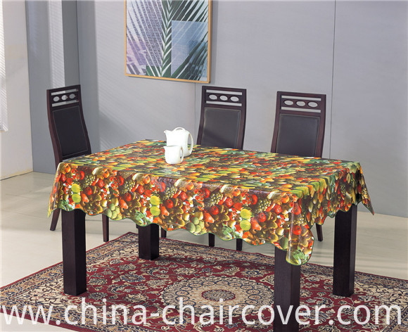 New Design Friendly Colorful PVC Printed Tablecloth with Fruit